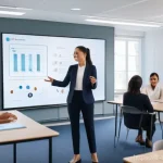 Home 18 평생교육사 채용 공고 분석 - **Dynamic Blended Learning Environment**
A bright, modern, and open-plan training room. In the f...