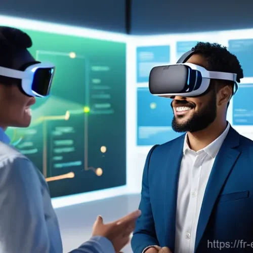 Home 28 평생교육사와 온라인 교육 트렌드 - **Prompt: AI-Powered Adaptive Learning Experience**
A diverse group of adults (ages 25-55), dres...